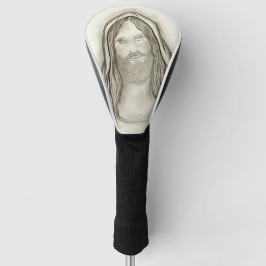 Ein ernster Jesus Golf Headcover (Vorderseite)