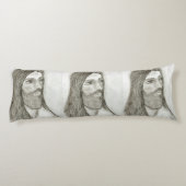 Ein ernster Jesus Seitenschläferkissen (Rückseite)