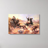 Ein ernstes Dilemma von Charles M. Russell Leinwanddruck (Vorderseite)