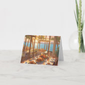 Ein Erntedank in tropischer Umgebung Dankeskarte (Vorderseite)