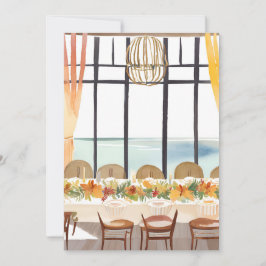 Ein Erntedank in tropischer Umgebung Feiertagskarte