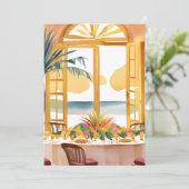 Ein Erntedank in tropischer Umgebung Feiertagskarte (Stehend Vorderseite)