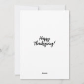 Ein Erntedank in tropischer Umgebung Feiertagskarte (Rückseite)