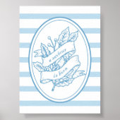 Ein Erretter ist Geboren blaues Weihnachtsgebäck Poster (Vorne)