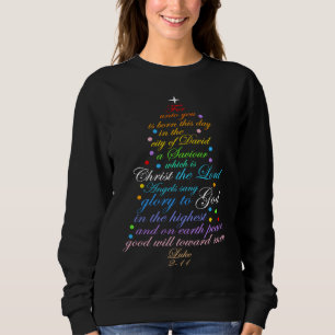 Ein Erretter ist Geboren Luke 2-11 Weihnachtsbaum Sweatshirt