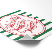 Ein Erretter ist Geborene Red Holly Banner Weihnac Poster (Ecke)