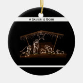 Ein Erretter ist Geborene religiöse Christliche We Keramikornament (Vorne)
