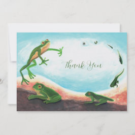 Ein erstaunlicher Lebenszyklus eines Frosches Dankeskarte