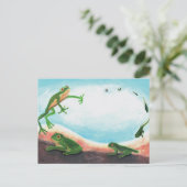 Ein erstaunlicher Lebenszyklus eines Frosches Postkarte (Stehend Vorderseite)