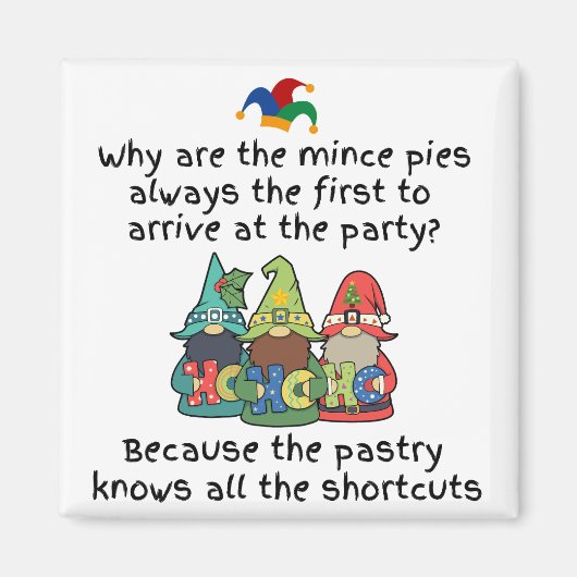 Ein erstaunlicher Shortcut Mince Pie Joke Magnet (Vorne)