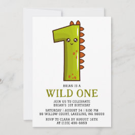 Ein erster Geburtstag wird der Dschungel von Kinde Einladung