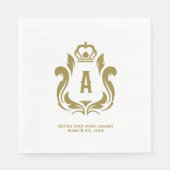 Ein erstes Gold-Wappen Serviette (Vorderseite)