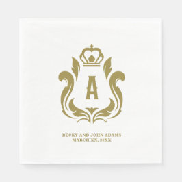 Ein erstes Gold-Wappen Serviette