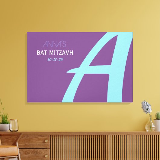 Ein erstmaliges Bar-Bat Mitzvah-Anmeldungsgremium Leinwanddruck (Insitu (Wohnzimmer))