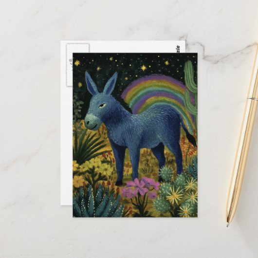 Ein Esel in der Wüste Postkarte (Vorderseite/Rückseite Beispiel)