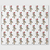 Ein Esel mit einem Weihnachtshut Geschenkpapier (Flach)