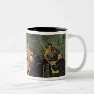 Ein essendes Haus, 1859 Zweifarbige Tasse