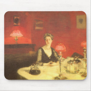 Ein Esstisch bei Nacht von John Singer Sargent Mousepad