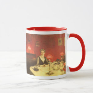 Ein Esstisch bei Nacht von John Singer Sargent Tasse