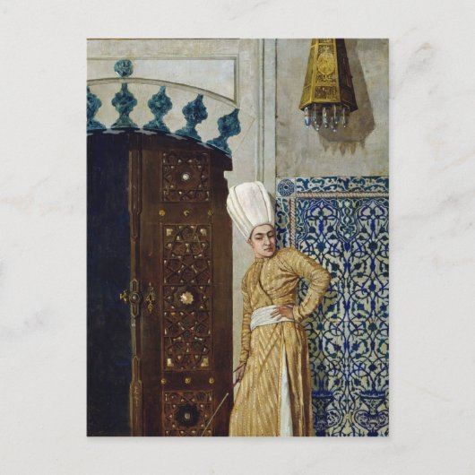 Ein Eunuch vor der Tür des Harems Postkarte (Vorderseite)