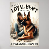 Ein ewiges Herz mit einem deutschen Schäferhund Poster (Vorne)