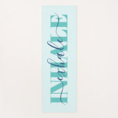 Ein exhales, modernes türkisfarbenes Zitat Yogamatte (Vorderseite)