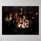 Ein Experiment an einem Vogel in einer Luftpumpe Poster (Vorne)