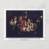 Ein Experiment an einem Vogel in einer Luftpumpe Postkarte (Vorderseite)