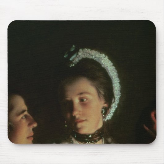 Ein Experiment auf einem Vogel in der Luftpumpe, Mousepad (Vorne)