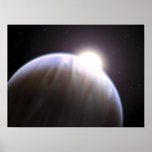 Ein extrasolar Planet mit seinem Elternteilstern Poster