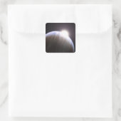 Ein extrasolarer Planet mit seinem Mutterstar Quadratischer Aufkleber (Tasche)