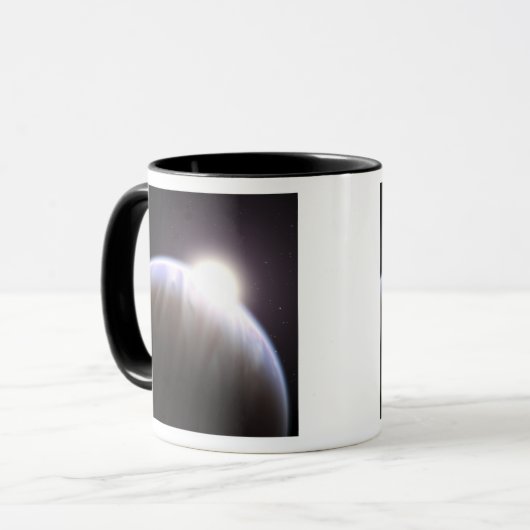 Ein extrasolarer Planet mit seinem Mutterstar Tasse (Vorderseite Links)
