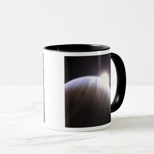 Ein extrasolarer Planet mit seinem Mutterstar Tasse (VorderseiteRechts)