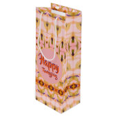 Ein Extravaganter Erntedank Weinbeutel Geschenktüte Für Weinflaschen (Vorderseite Schrägansicht)