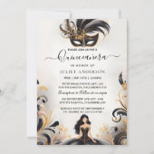 Ein Extravaganter Prom Masquerade Ball Quinceanera Einladung (Vorderseite)