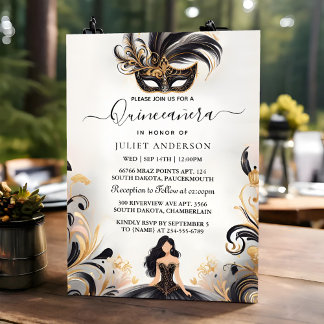 Ein Extravaganter Prom Masquerade Ball Quinceanera Einladung