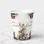 Ein Extravaganter Prom Masquerade Ball Quinceanera Pappbecher (Rückseite)