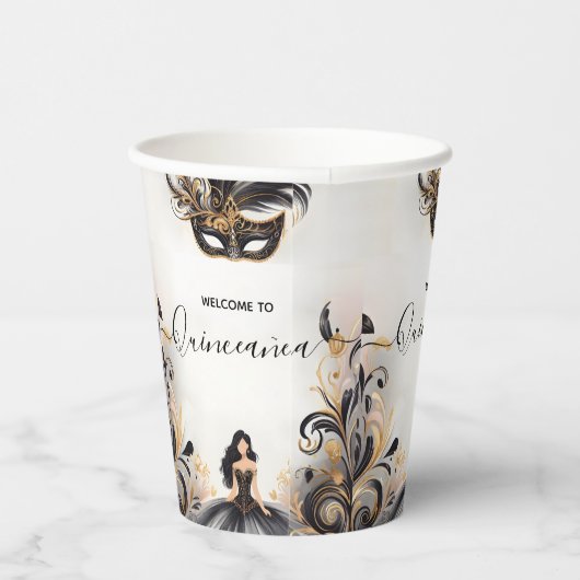 Ein Extravaganter Prom Masquerade Ball Quinceanera Pappbecher (Rechts)