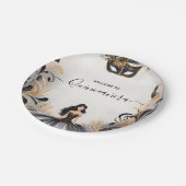 Ein Extravaganter Prom Masquerade Ball Quinceanera Pappteller (Schrägansicht)