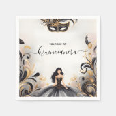 Ein Extravaganter Prom Masquerade Ball Quinceanera Serviette (Vorderseite)