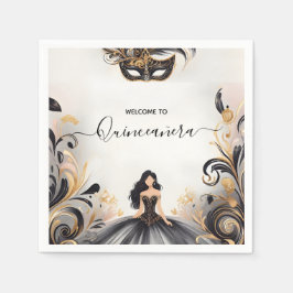 Ein Extravaganter Prom Masquerade Ball Quinceanera Serviette