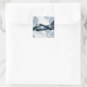 Ein F-16-Aggressor Quadratischer Aufkleber (Tasche)