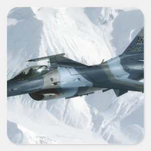 Ein F-16-Aggressor Quadratischer Aufkleber