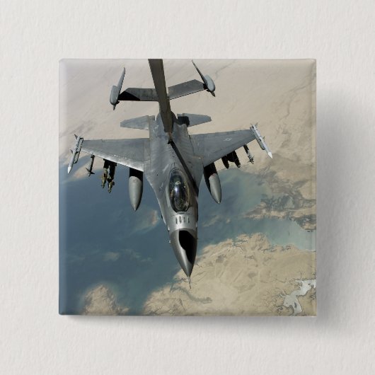 Ein F-16-Kämpffalken schürt Button (Vorderseite)