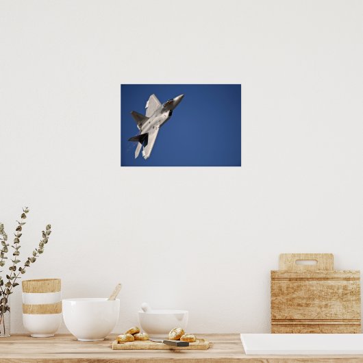 Ein F-22 Raptor-Flugzeug Poster (Küche)