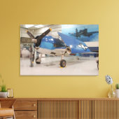 Ein F-6F-Hellcat-Flugzeug des Zweiten Weltkriegs Leinwanddruck (Insitu (Wohnzimmer))