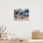 Ein F-6F-Hellcat-Flugzeug des Zweiten Weltkriegs Poster (Küche)