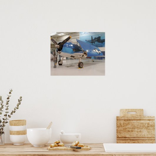 Ein F-6F-Hellcat-Flugzeug des Zweiten Weltkriegs Poster (Küche)