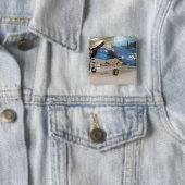 Ein F-6F Hellcat-Weltkriegkämpfer-Flugzeug an Button (Beispiel)