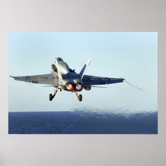 Ein F/A-18C Hornet startet vom Cockpit 2 Poster (Vorne)